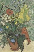Vincent Van Gogh Wild Flowers and Thistles in a Vase (nn04)